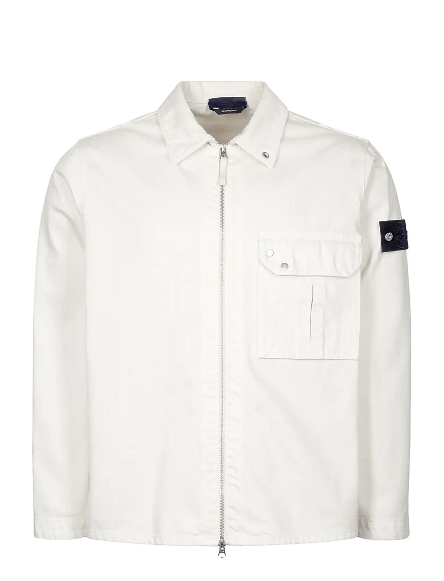 Stone Island - Denim Oversized Jacket - uforede denimjakker - creme - 0
