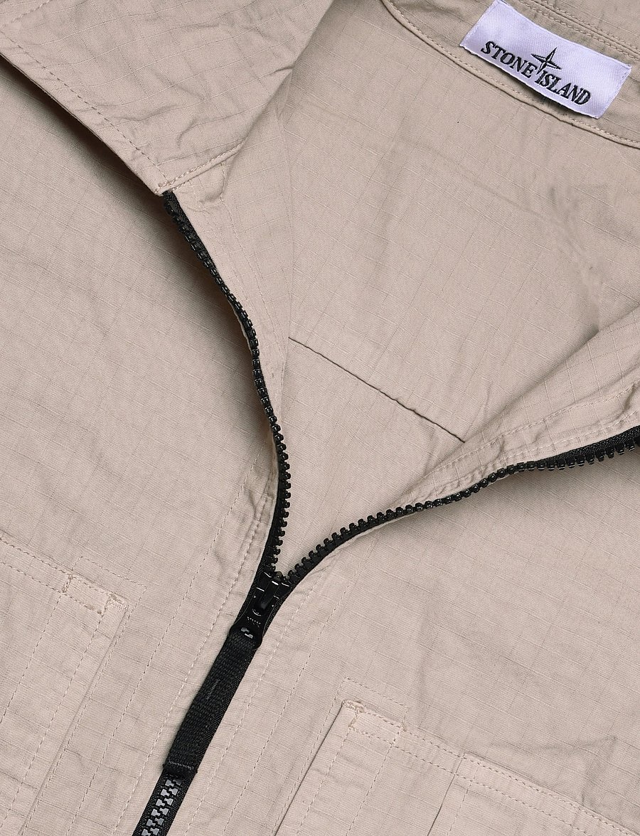 Stone Island - Overshirt with Zip - fall jackets - beige - 2