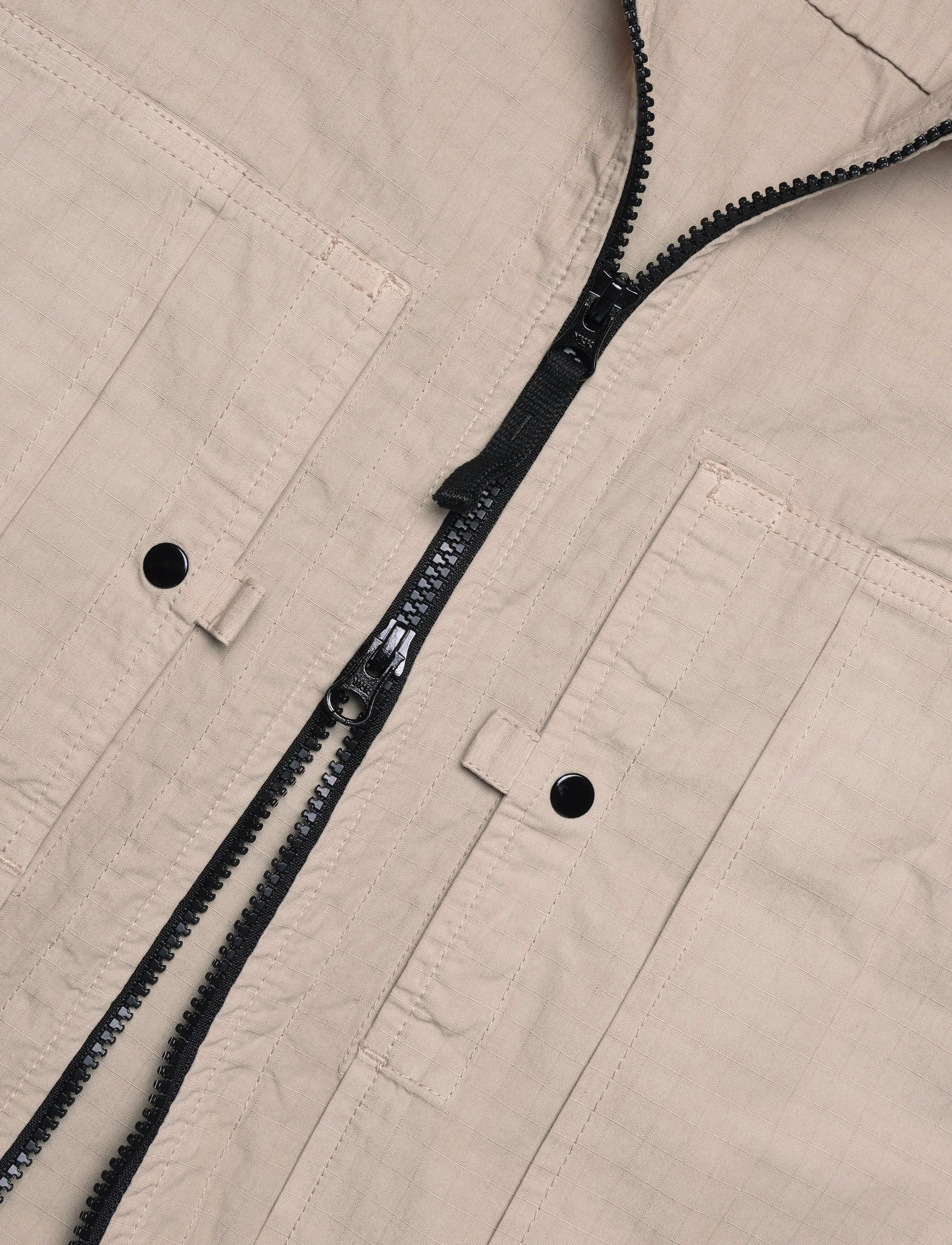Stone Island - Overshirt with Zip - fall jackets - beige - 3