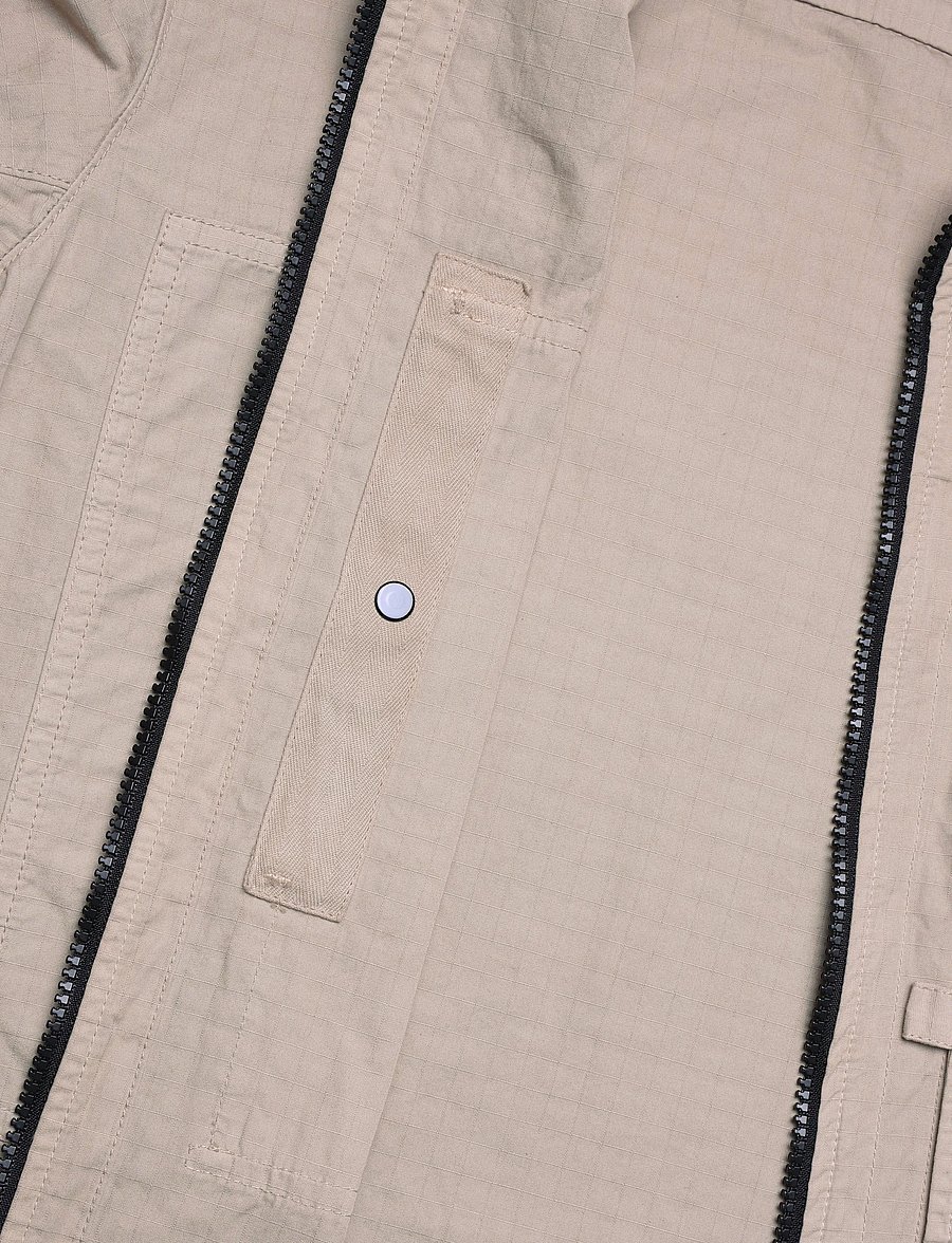 Stone Island - Overshirt with Zip - fall jackets - beige - 4