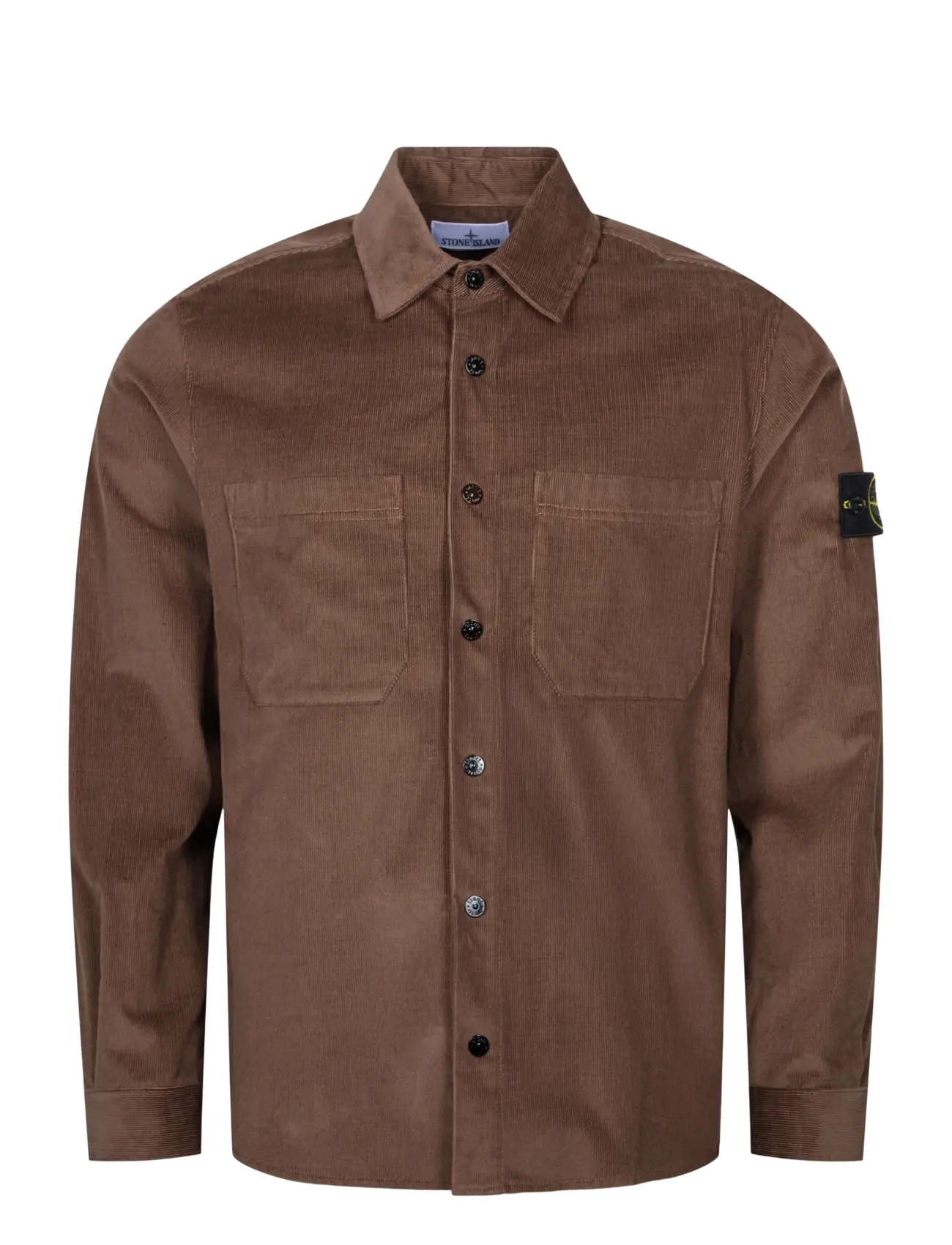 Stone Island Cotton Micro Corduroy Overshirt - Jakker - BROWN / brown