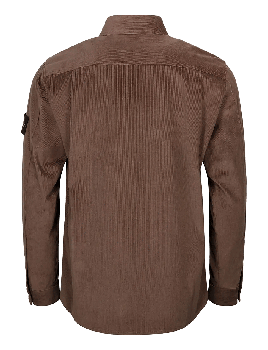 Stone Island - Cotton Micro Corduroy Overshirt - frühlingsjacken - brown - 1