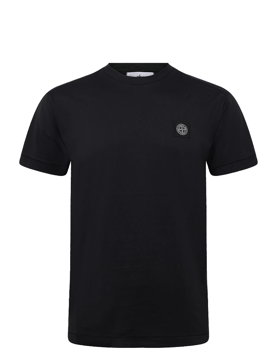 Stone Island - Logo T-shirt - kortärmade t-shirts - black - 0