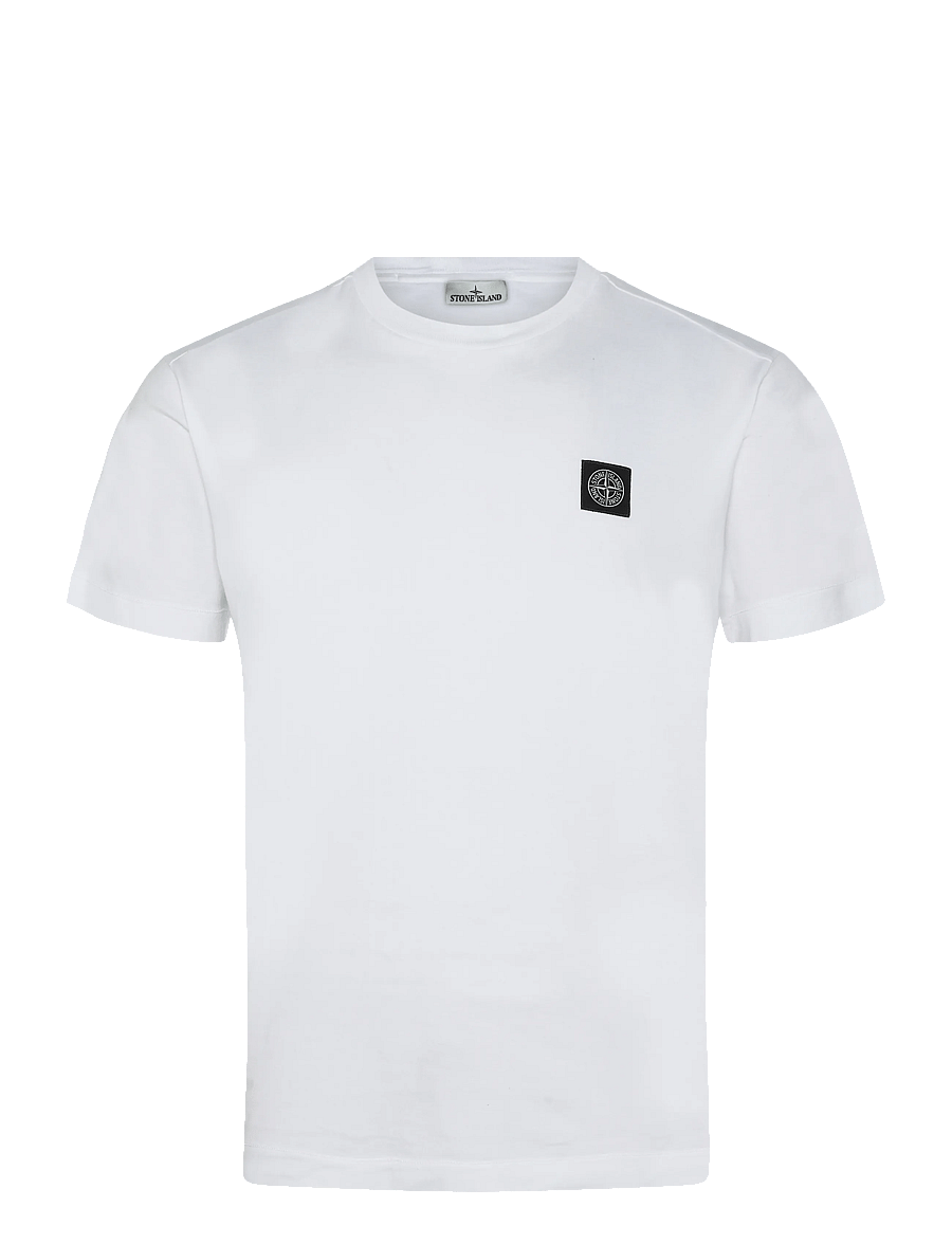 Stone Island - Logo T-shirt - kortärmade t-shirts - white - 0
