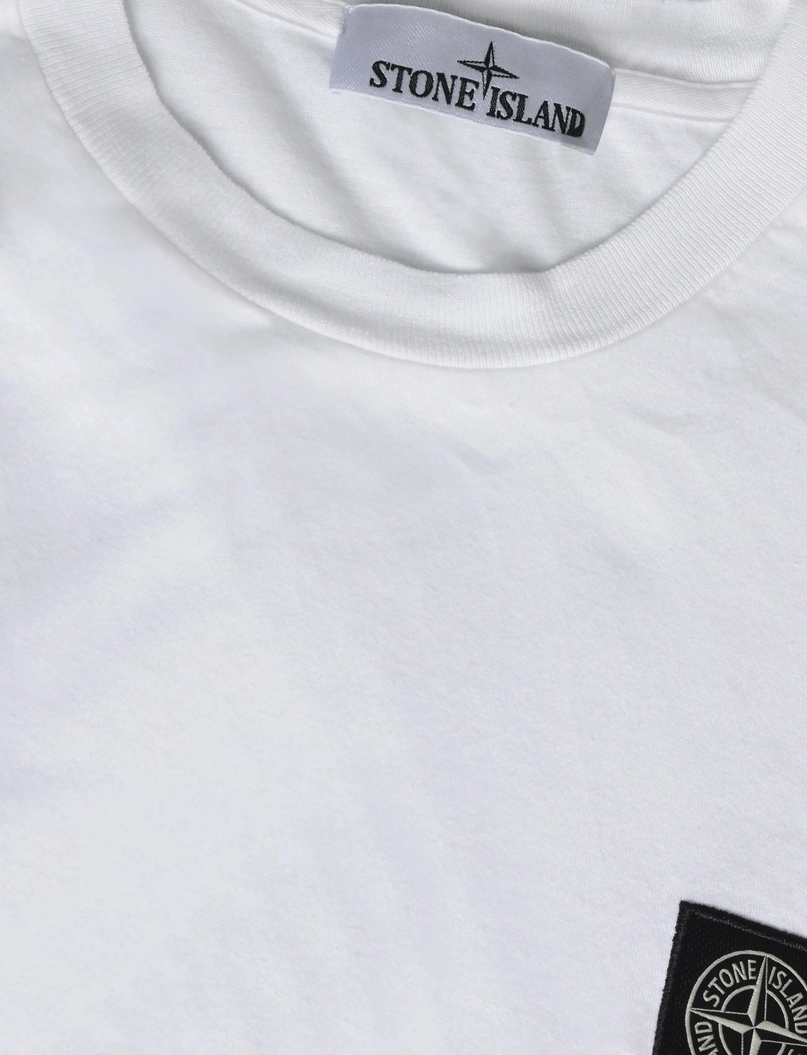 Stone Island - Logo T-shirt - kortärmade t-shirts - white - 2
