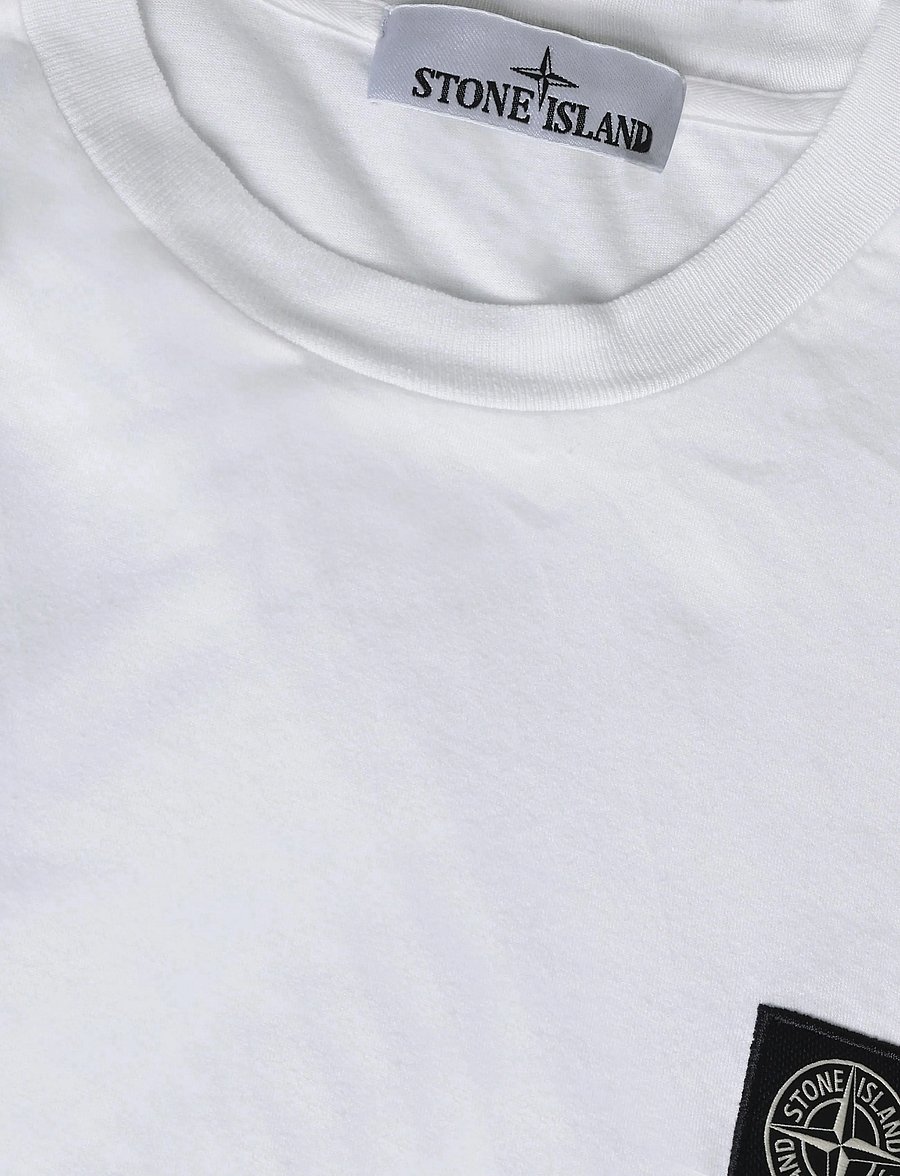Stone Island - Logo T-shirt - kortärmade t-shirts - white - 2