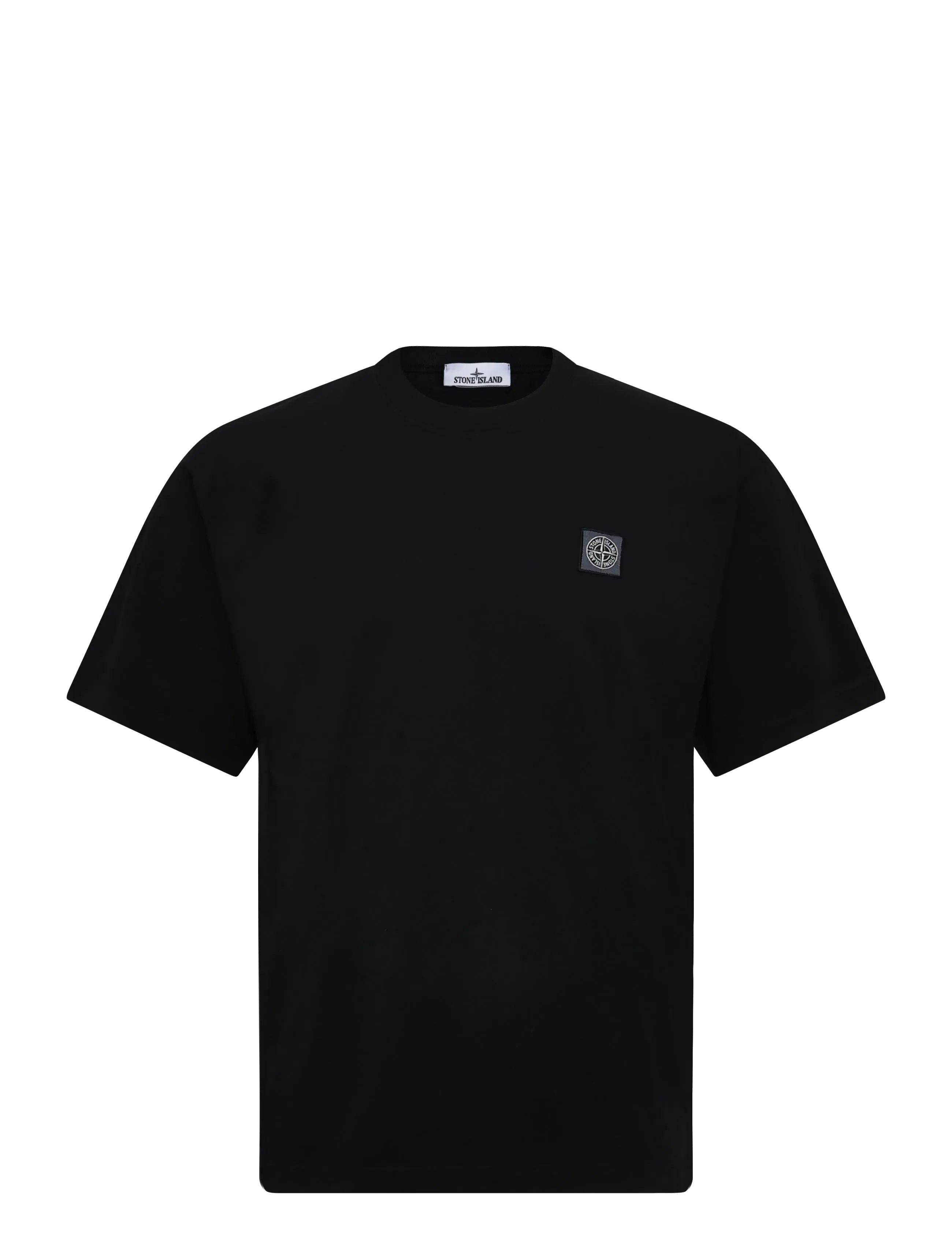 Stone Island T-Shirt with Logo Patch - T-shirts - BLACK / black