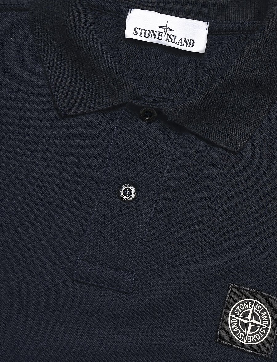 Stone Island - Organic Cotton Polo - kurzärmelig - blue - 2