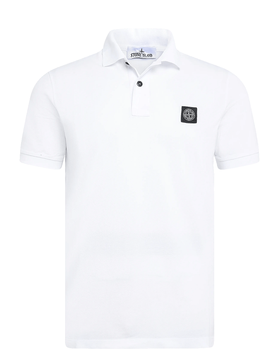 Stone Island - Organic Cotton Polo - kortärmade pikéer - white - 0