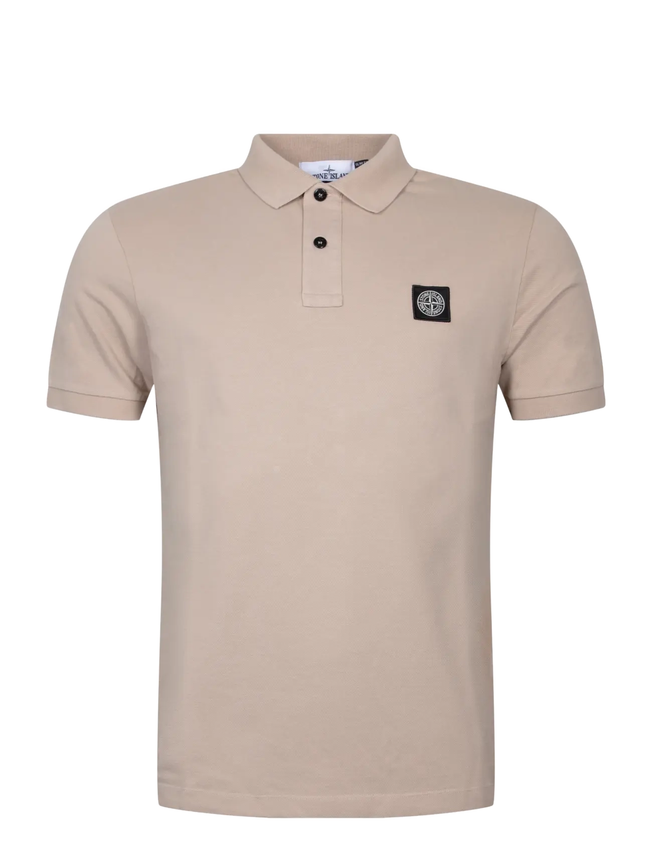 Stone Island Pique Polo Shirt, XL, Polos, Beige - Short-sleeved, Männerswear