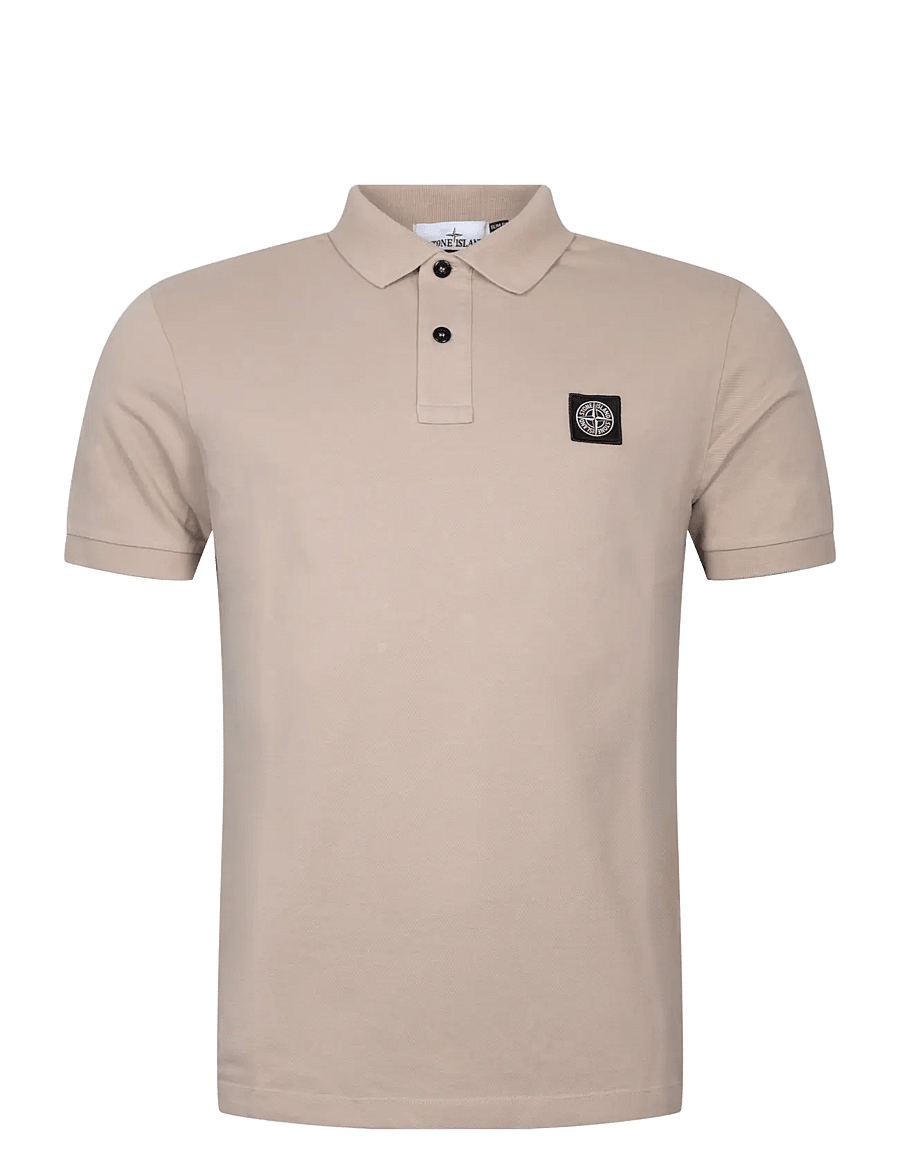 Stone Island - Pique Polo Shirt - kurzärmelig - beige - 0