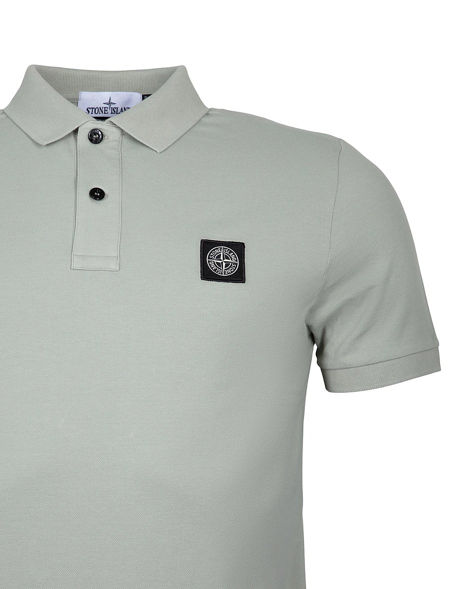 Stone Island - Pique Polo Shirt - kurzärmelig - green - 2