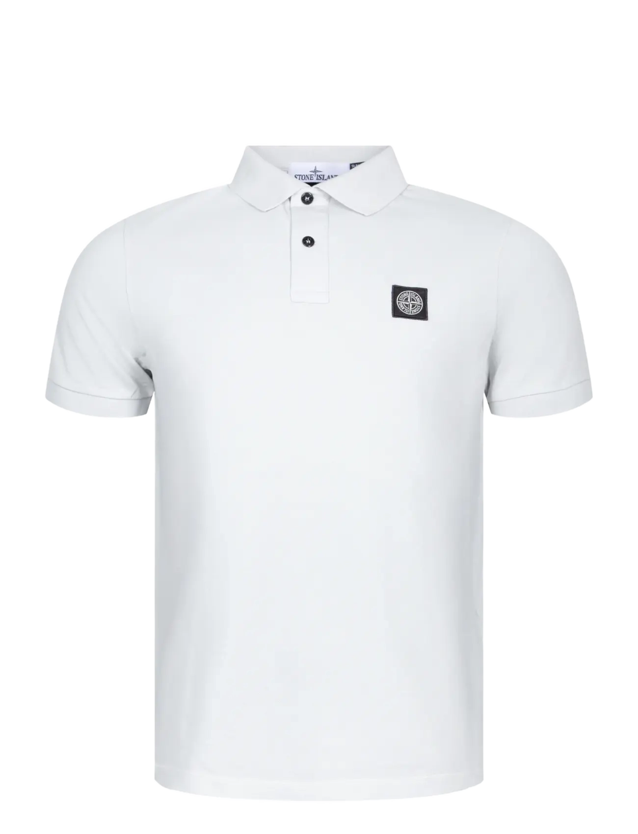 Stone Island Pique Polo Shirt - Stone Island - WHITE / white