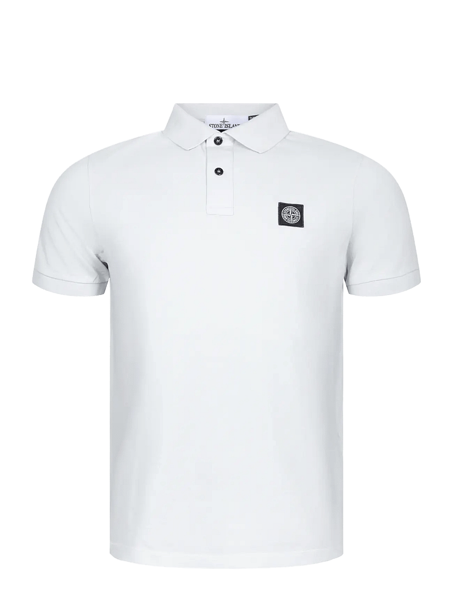 Stone Island - Pique Polo Shirt - kurzärmelig - white - 0