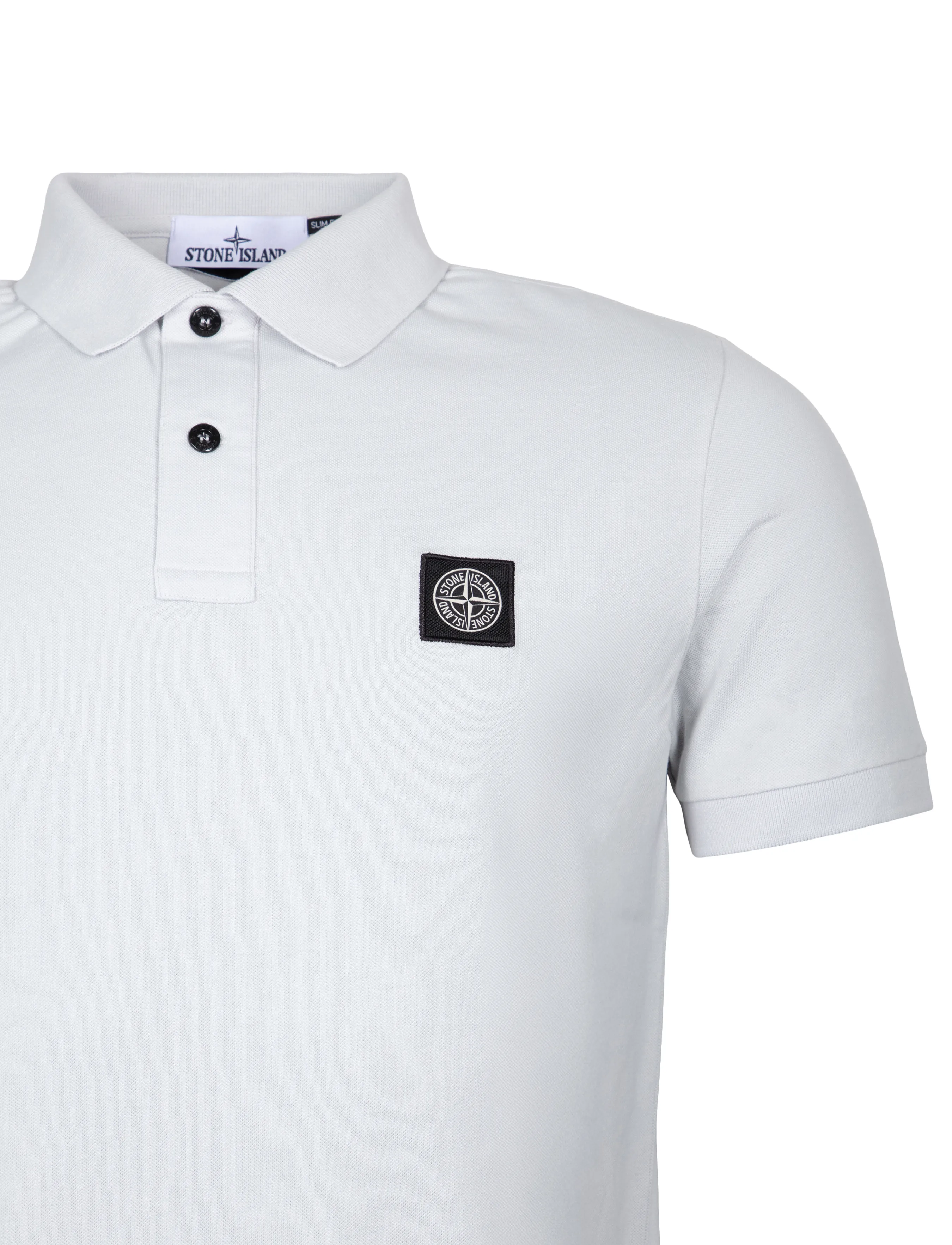 Stone Island - Pique Polo Shirt - kurzärmelig - white - 2