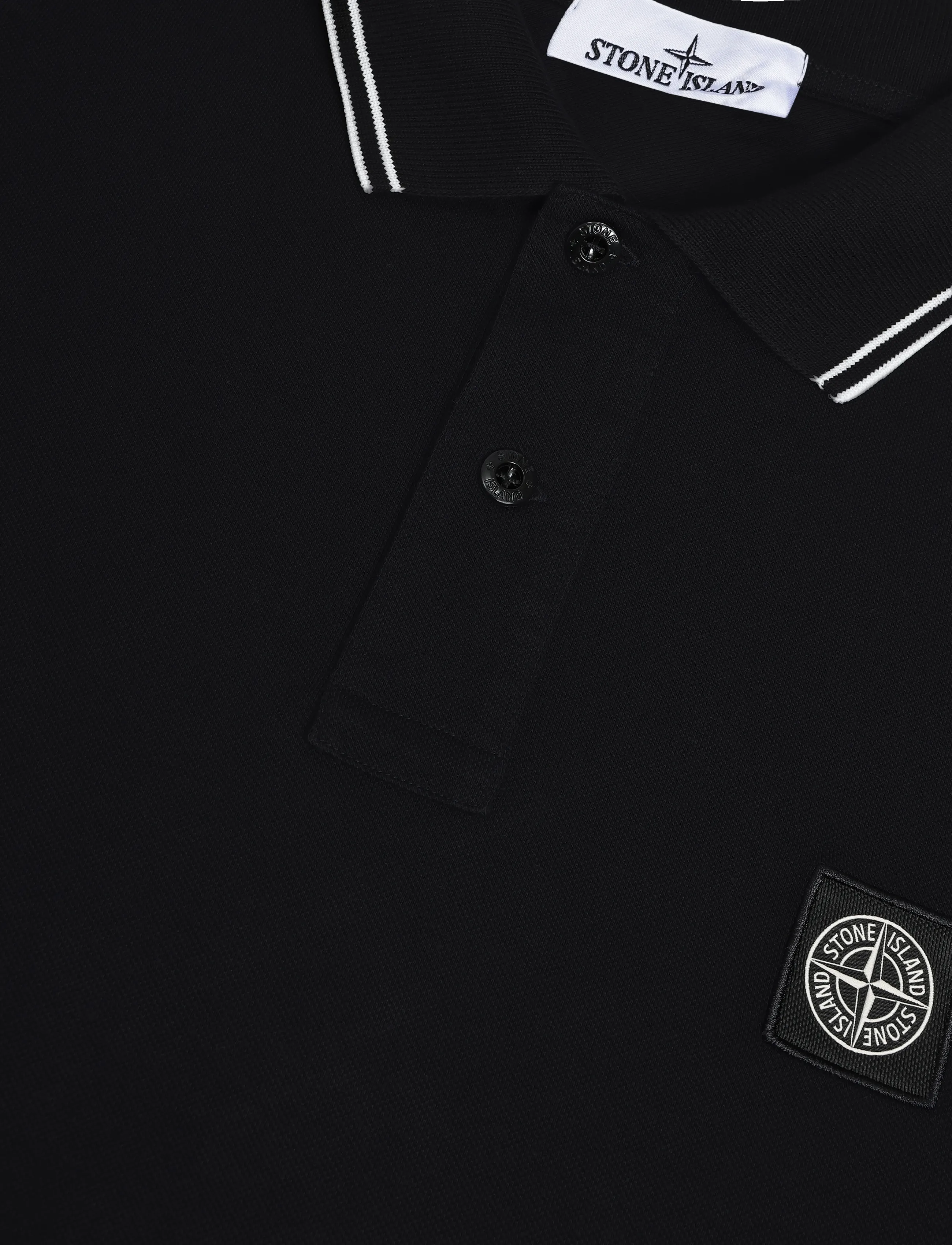 Stone Island - Organic Cotton Polo - black - 2