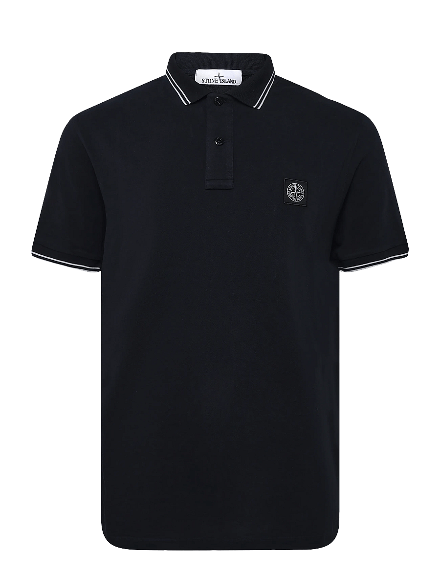 Stone Island - Organic Cotton Polo - kurzärmelig - blue - 0