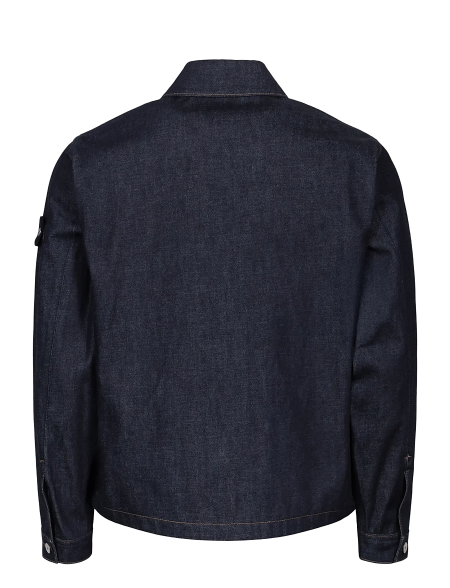 Stone Island - Indigo Denim Rinsed Jacket - uforede denimjakker - blue - 1