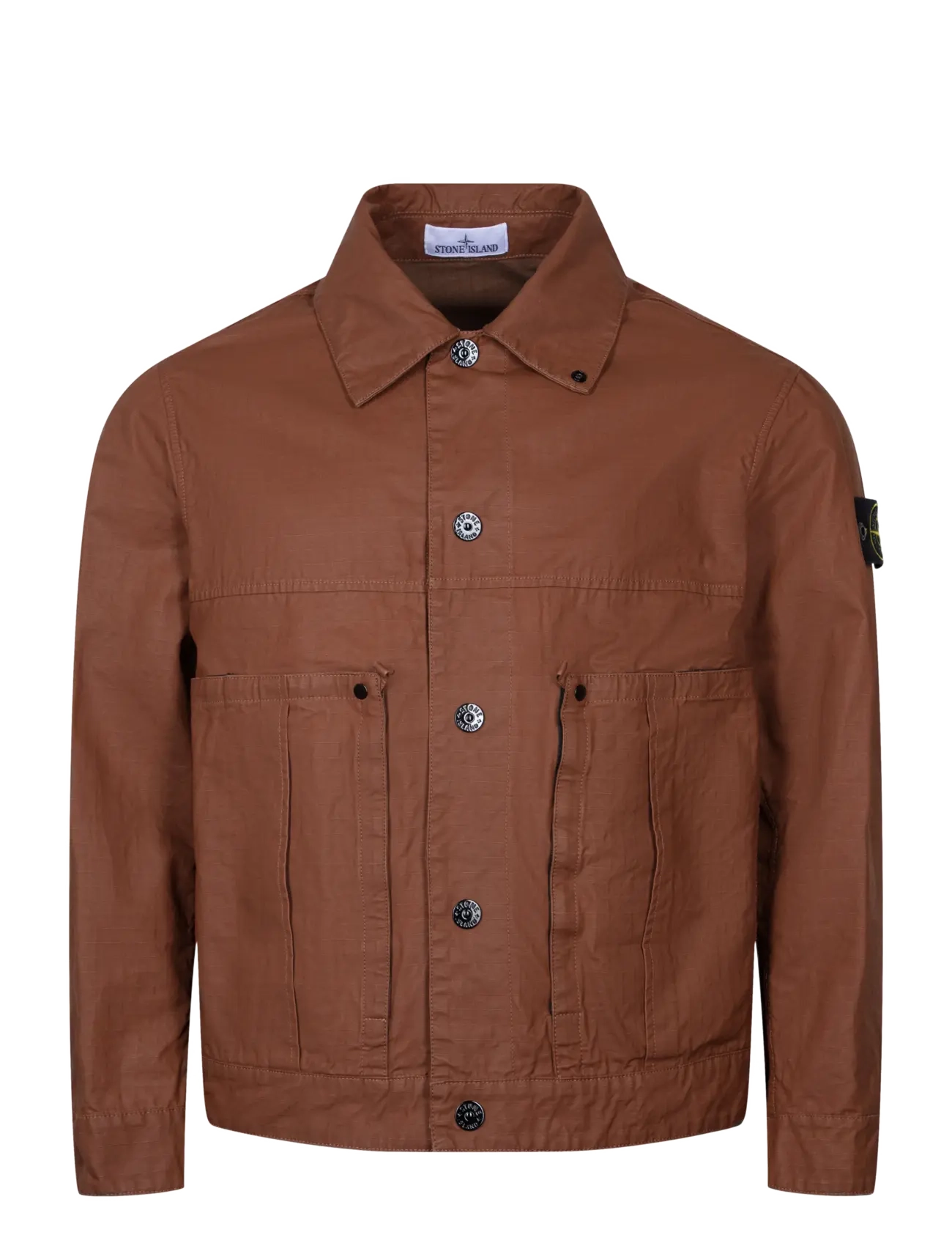 Stone Island Double Coated Cotton Ripstop Jacket, M, Jackets, Braun - Light Männerswear