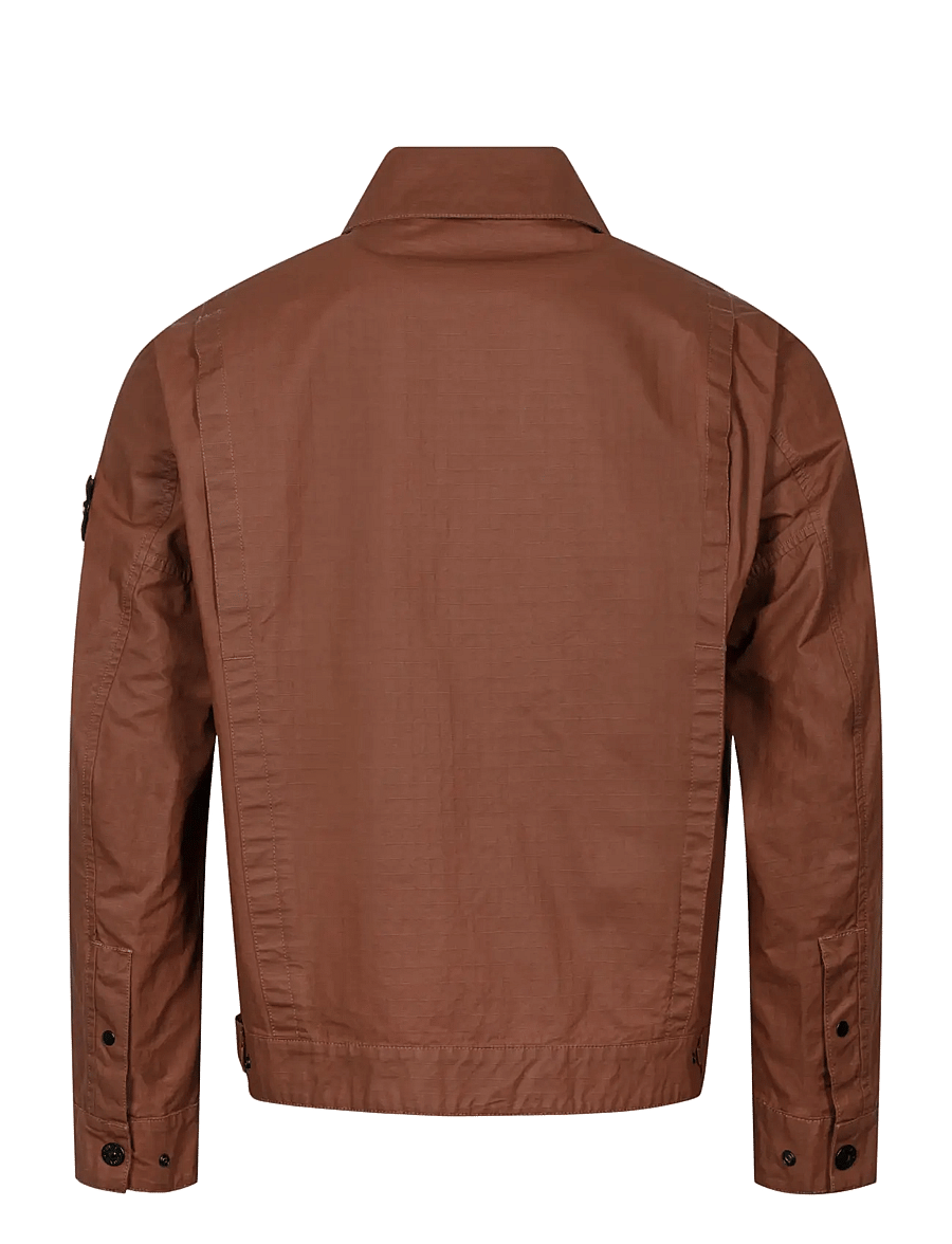Stone Island - Double Coated Cotton Ripstop Jacket - frühlingsjacken - brown - 1