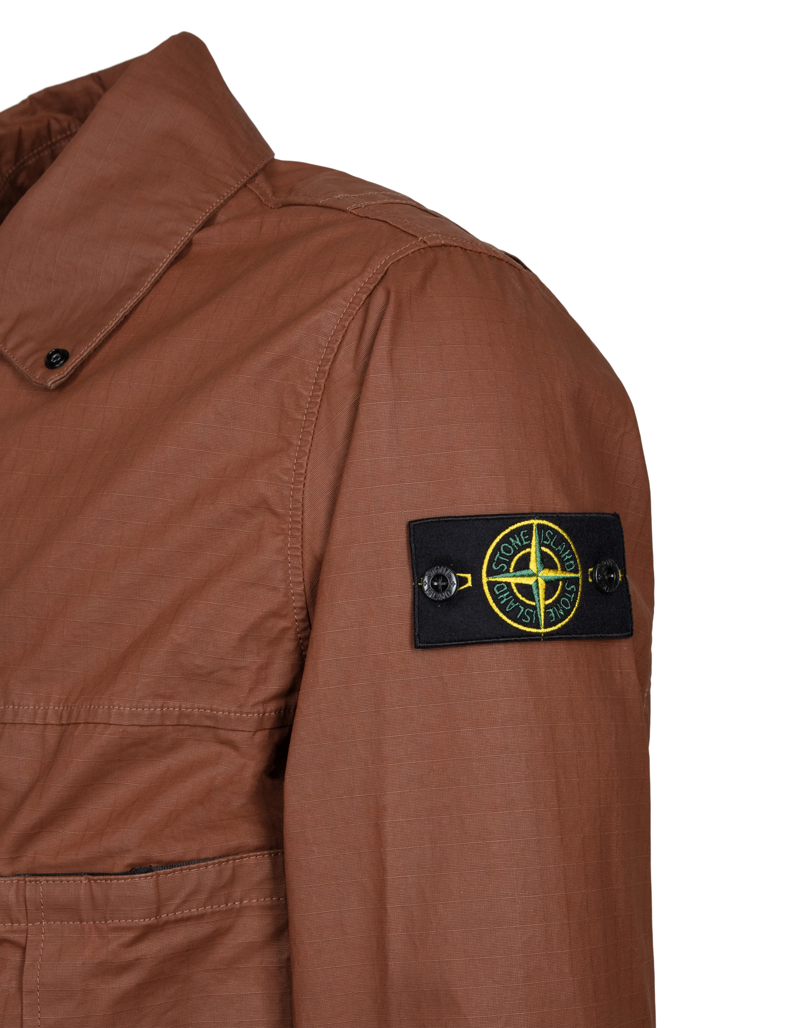 Stone Island - Double Coated Cotton Ripstop Jacket - forårsjakker - brown - 2