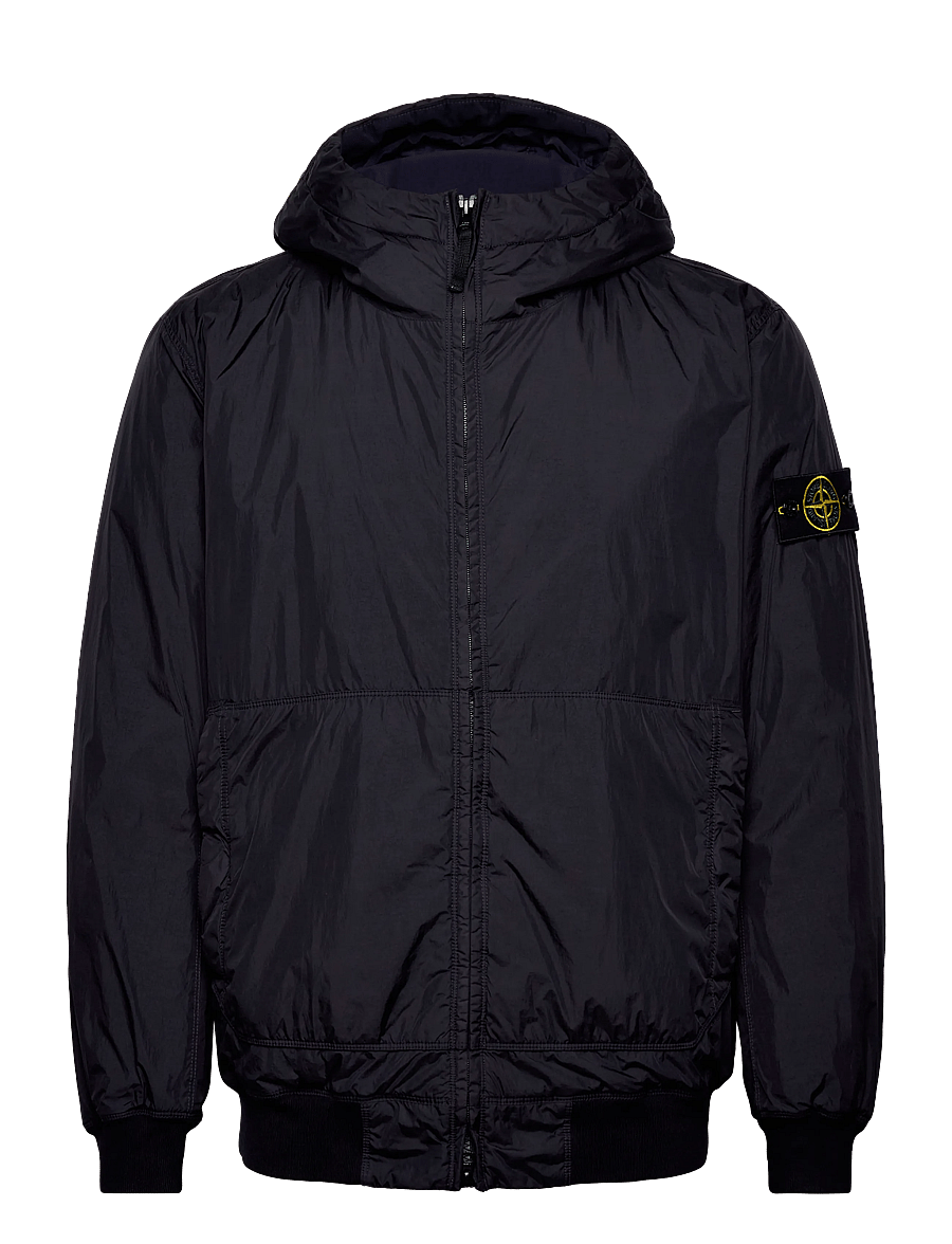 Stone Island - Crinkle Reps NY hooded Jacket - fall jackets - blue - 0