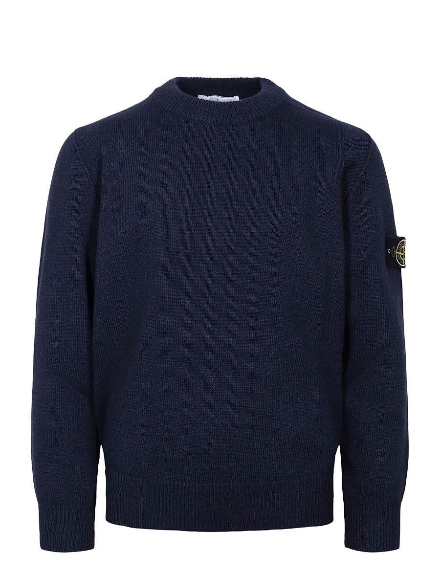 Stone Island - Kids Junior Compass Patch Sweater - trøjer - blue - 0