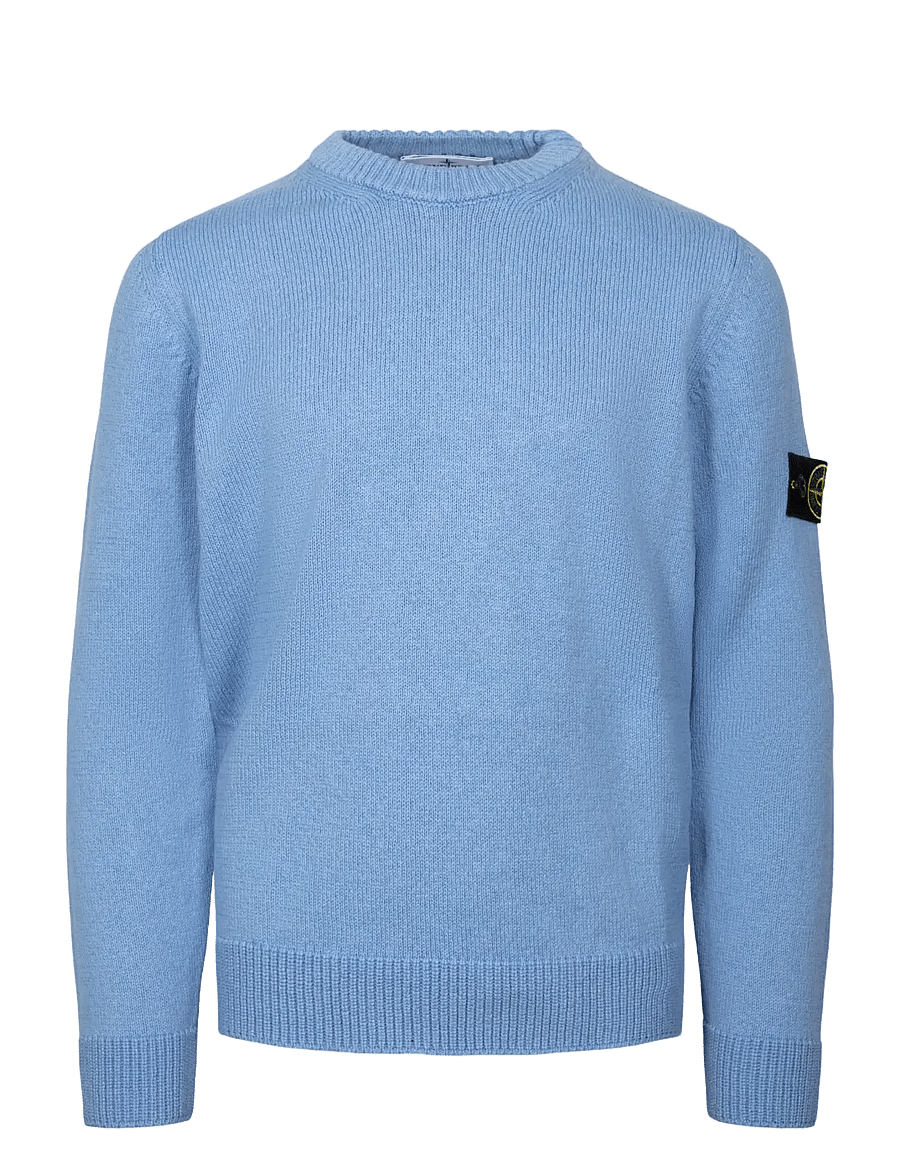 Stone Island - Kids Junior Logo Patch Sweater - jumpers - blue - 0