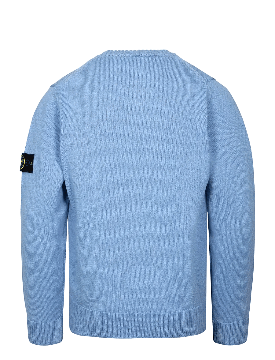 Stone Island - Kids Junior Logo Patch Sweater - jumpers - blue - 1
