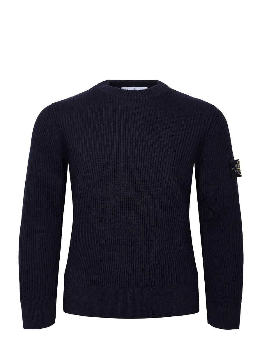 Stone Island - Kids Junior Logo Patch Sweater - pullover - blue - 0