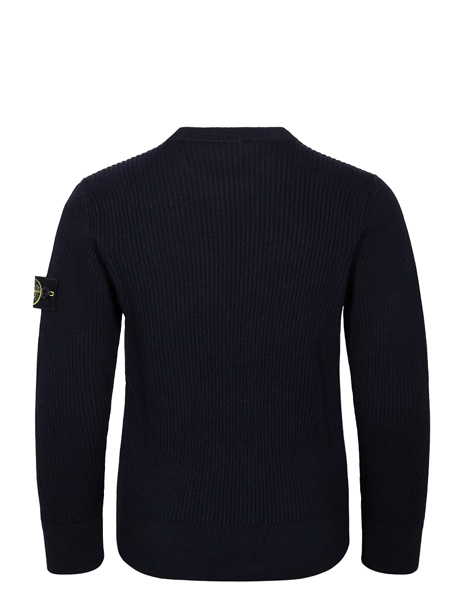 Stone Island - Kids Junior Logo Patch Sweater - pullover - blue - 1