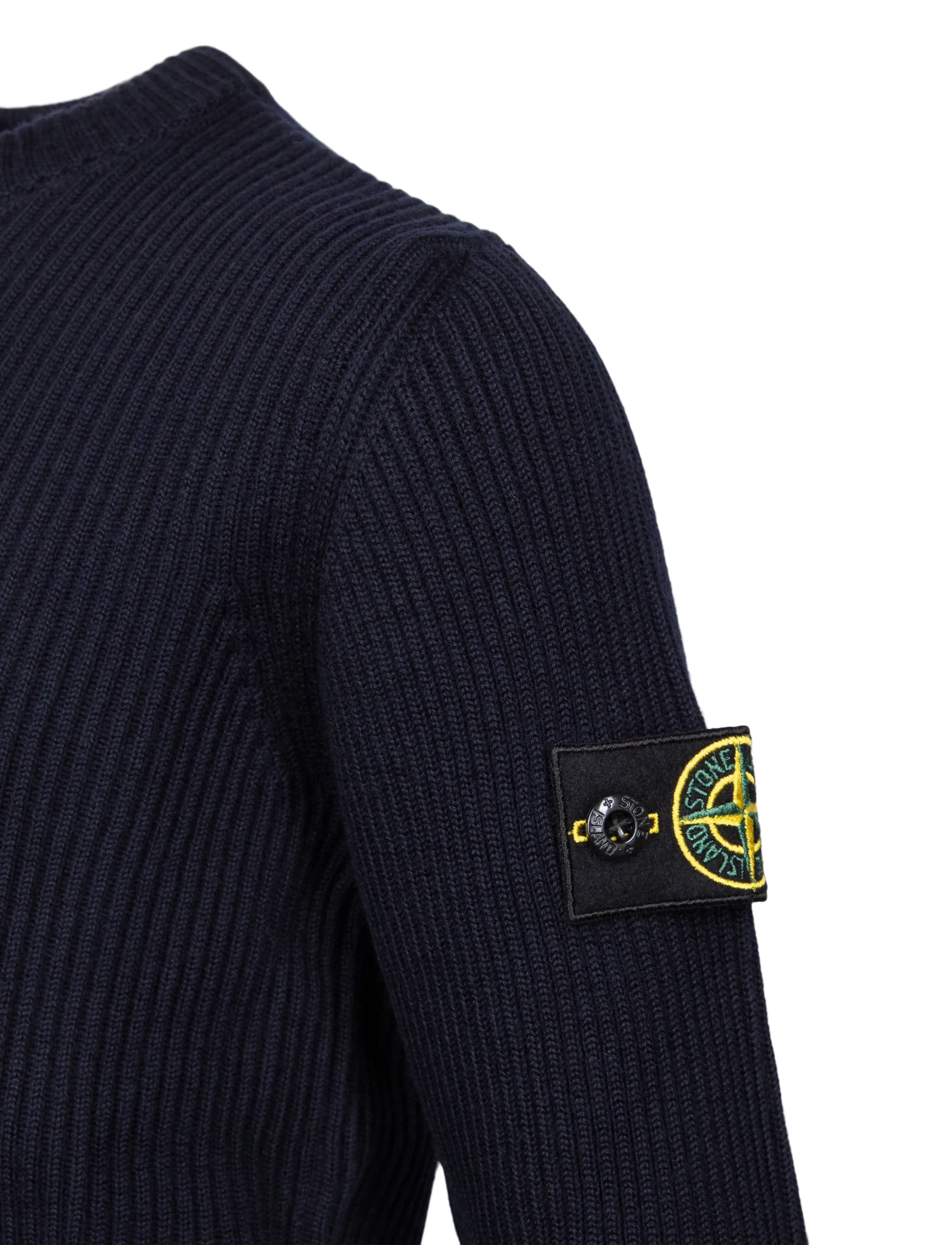 Stone Island - Kids Junior Logo Patch Sweater - jumpers - blue - 2