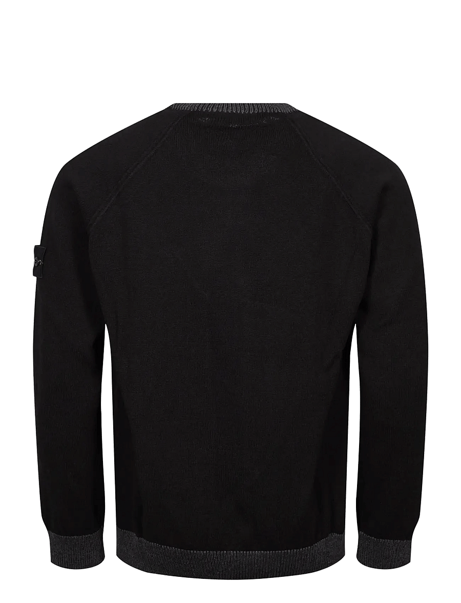 Stone Island - Crewneck Sweater In Raw Hand Organic Cotton - rundhals - black - 1