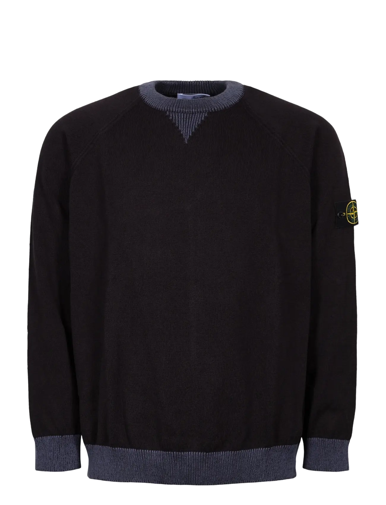 Stone Island Crewneck Sweater In Raw Hand Organic Cotton, XXL, Knitwear, Marineblau - Round Necks, Männerswear