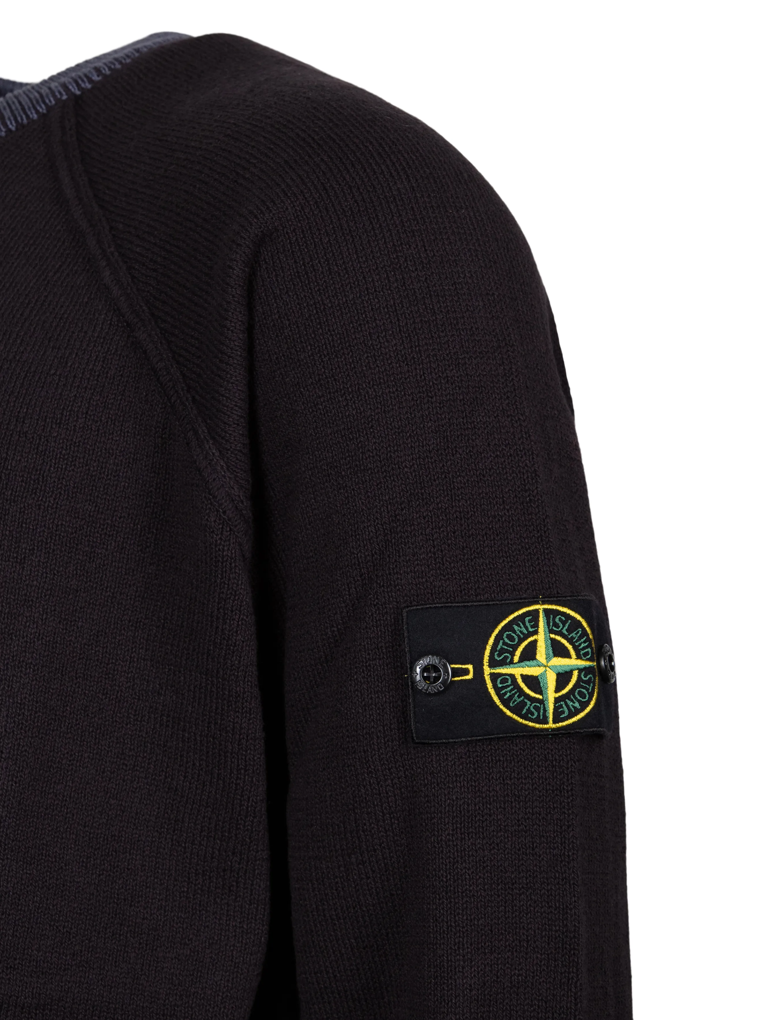 Stone Island - Crewneck Sweater In Raw Hand Organic Cotton - rundhals - blue - 2