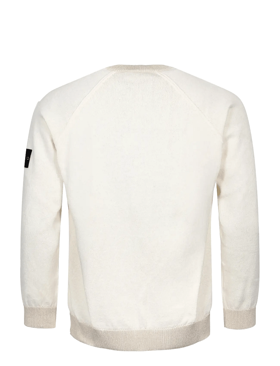 Stone Island - Crewneck Sweater In Raw Hand Organic Cotton - rundhals - white - 1