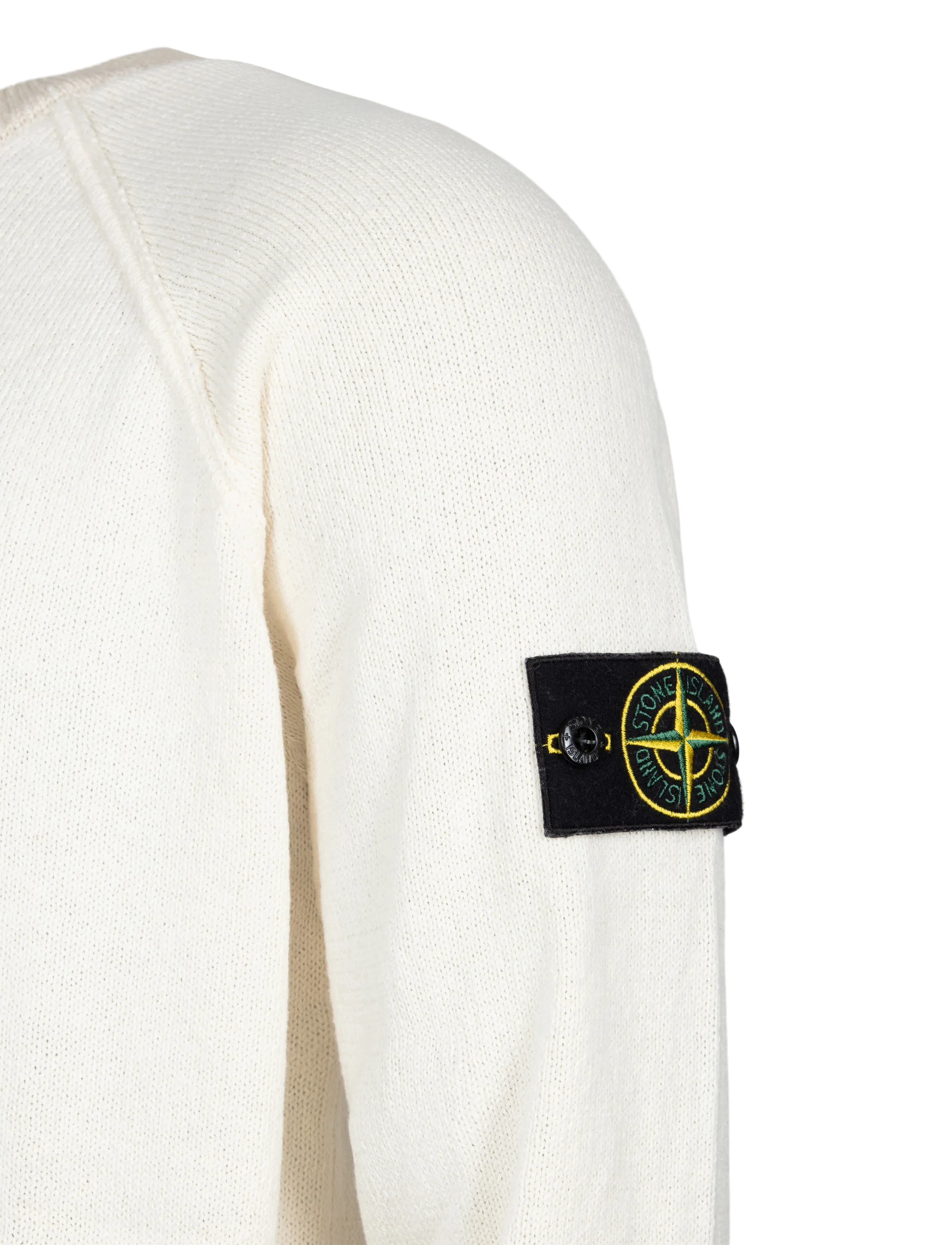 Stone Island - Crewneck Sweater In Raw Hand Organic Cotton - rundhals - white - 2