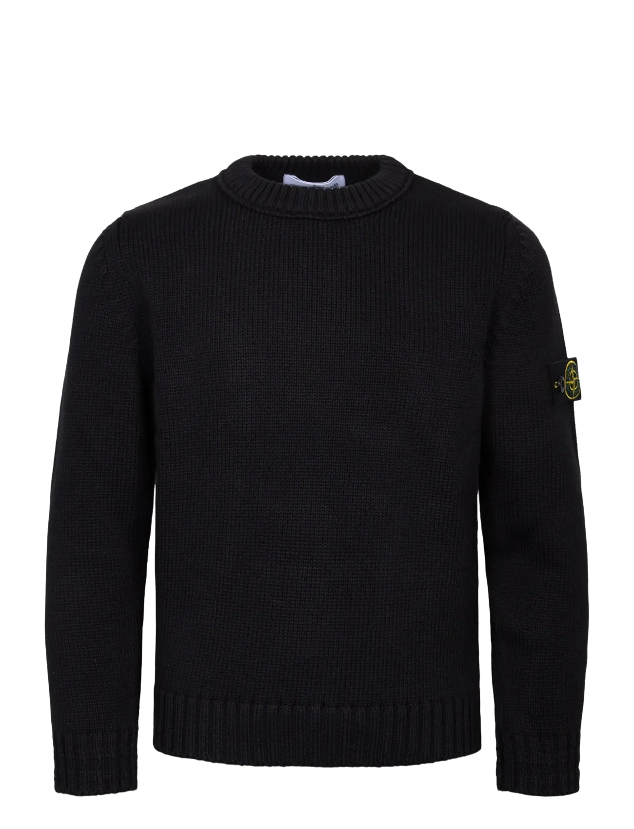 Stone Island Kids Junior Logo Patch Knit Jumper - Oberteile - BLACK / black