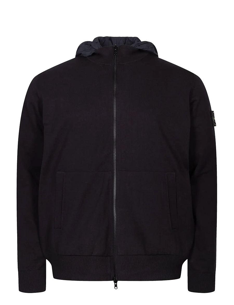 Stone Island - Zip-up Hooded Jacket - frühlingsjacken - blue - 0
