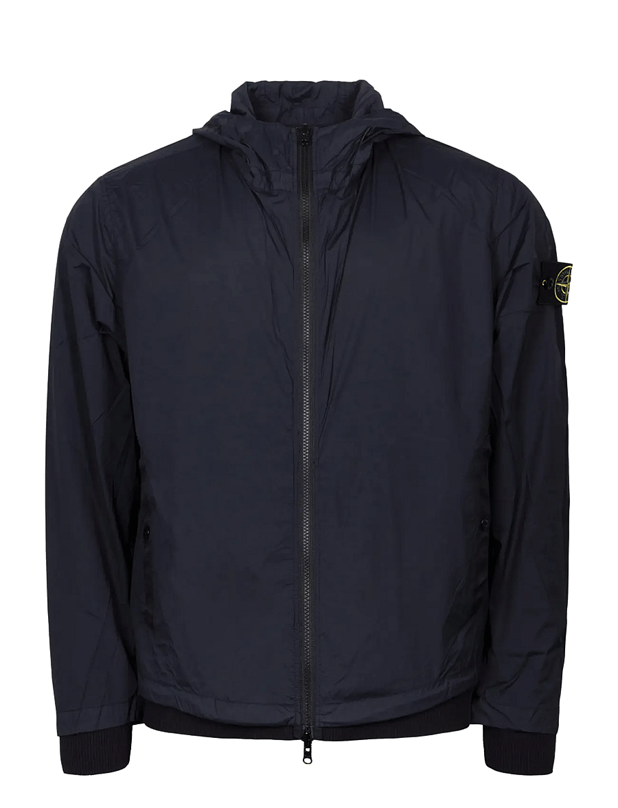 Stone Island - Zip-up Hooded Jacket - frühlingsjacken - blue - 2