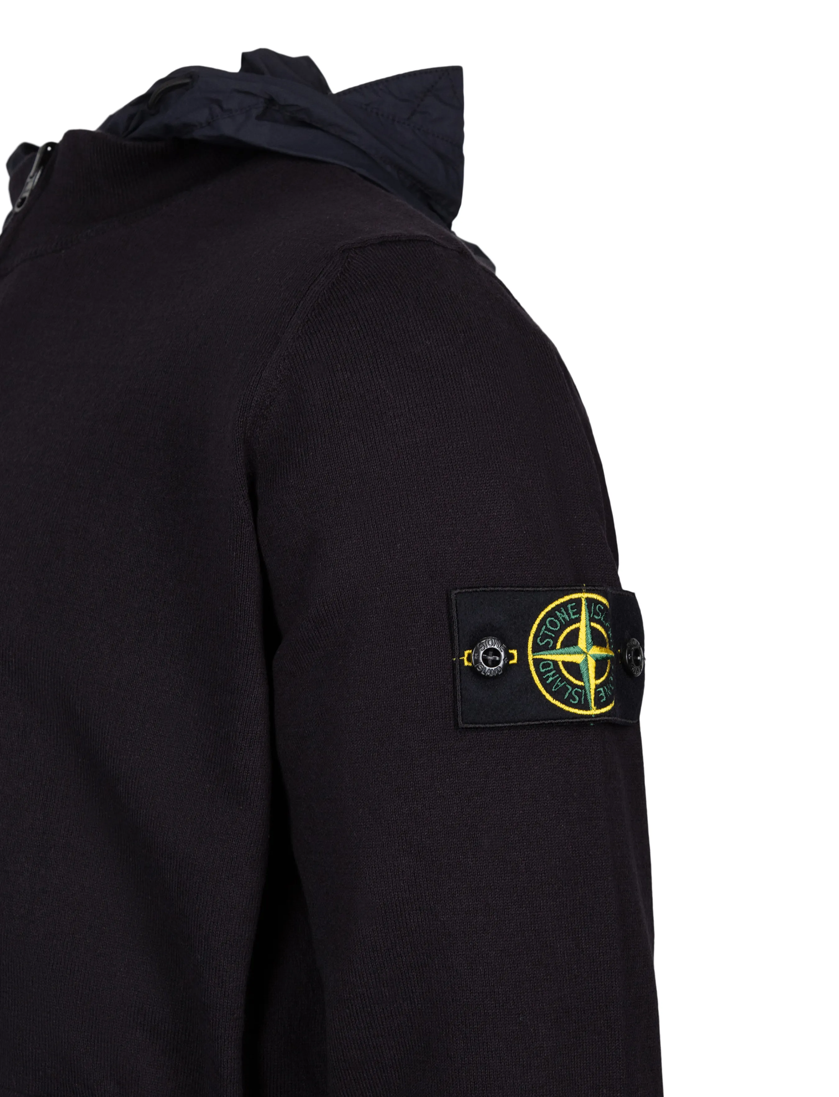 Stone Island - Zip-up Hooded Jacket - frühlingsjacken - blue - 3