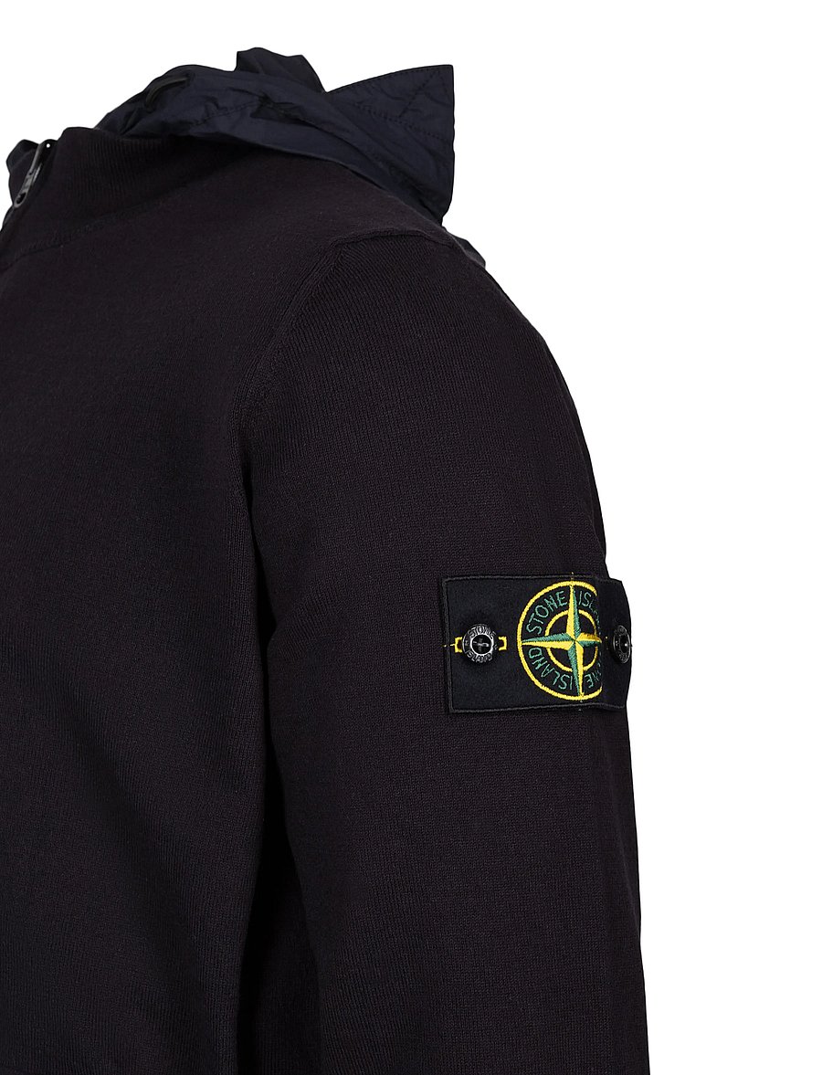 Stone Island - Zip-up Hooded Jacket - frühlingsjacken - blue - 3