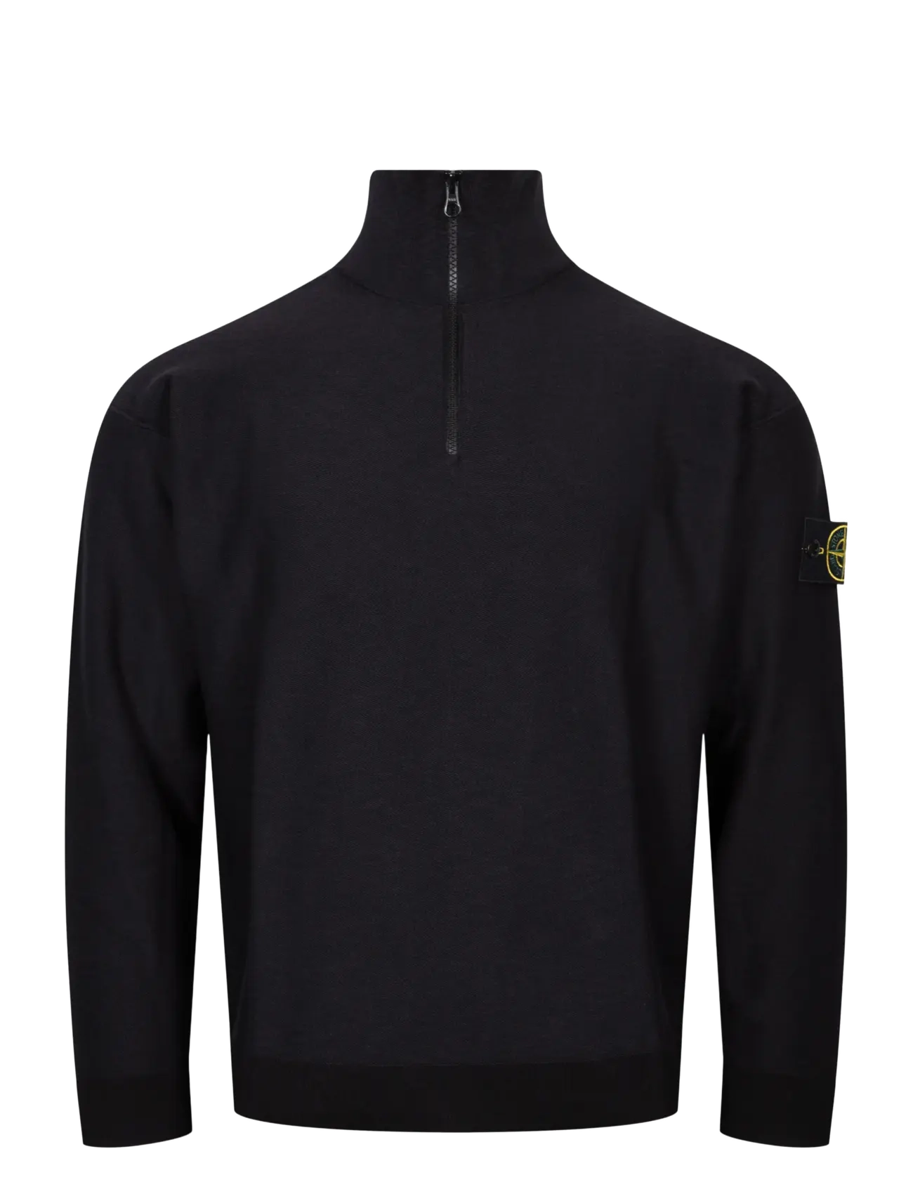 Stone Island Half Zip Sweatshirt - Stone Island - BLACK / black