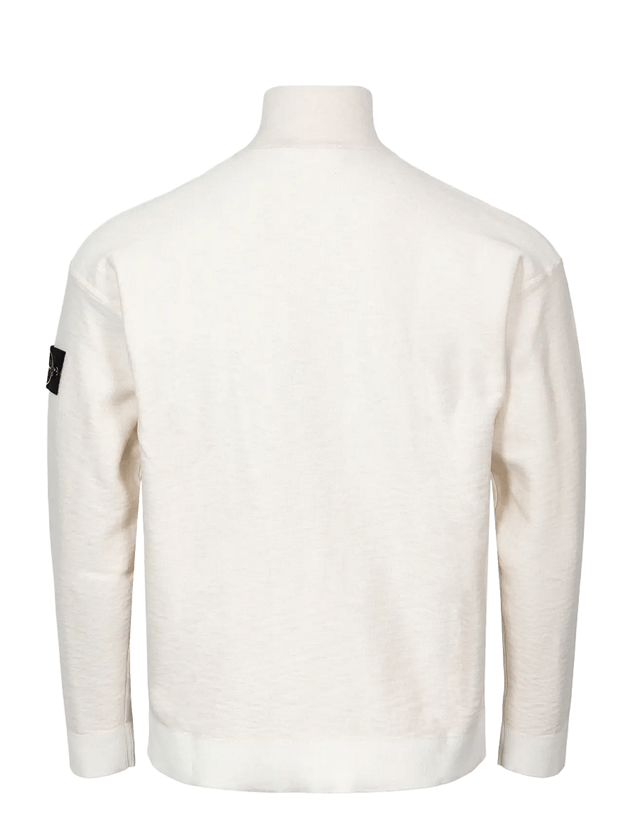 Stone Island - Half Zip Sweatshirt - pullover mit halbem reißverschluss - creme - 1