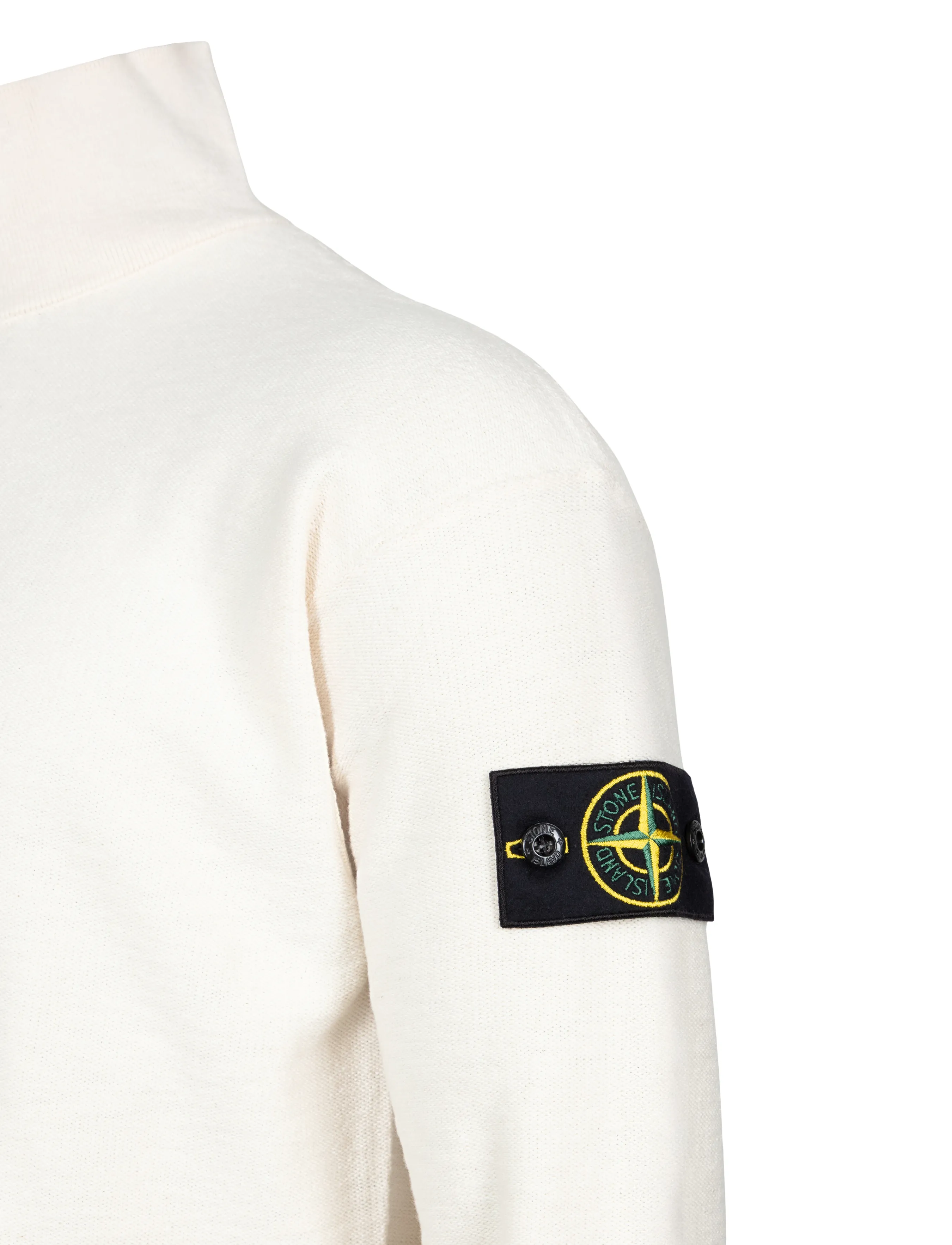 Stone Island - Half Zip Sweatshirt - pullover mit halbem reißverschluss - creme - 2