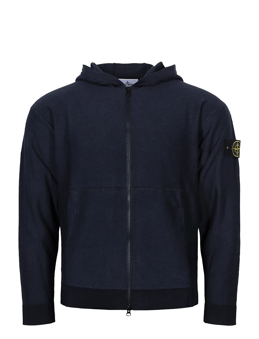 Stone Island - Zip Up Hooded Sweatshirt - kapuzenpullover - blue - 0