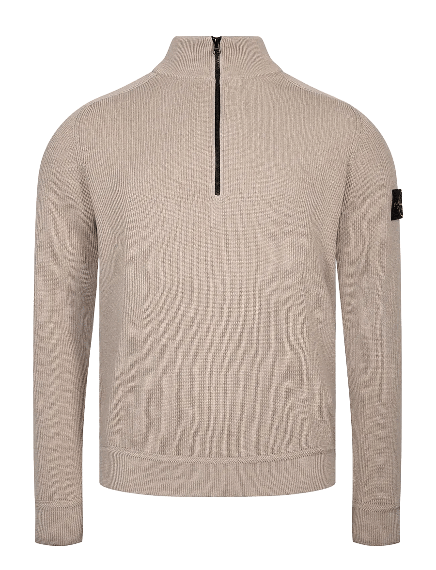 Stone Island - Roundneck Pullover - half zip jumpers - brown - 0
