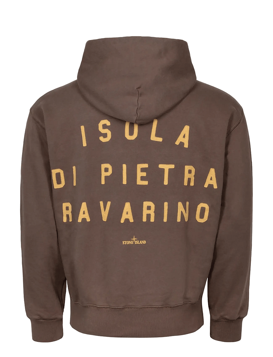 Stone Island - Organic Cotton Fleece Hoodie - kapuzenpullover - brown - 1