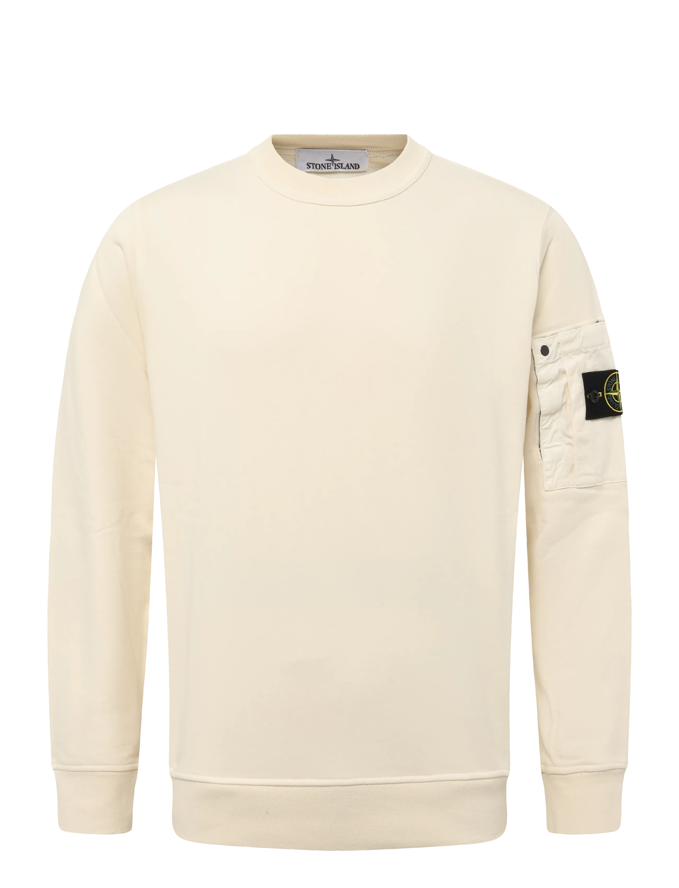 Stone Island Men's Crewneck Sweatshirt - Designers - CREME / cream