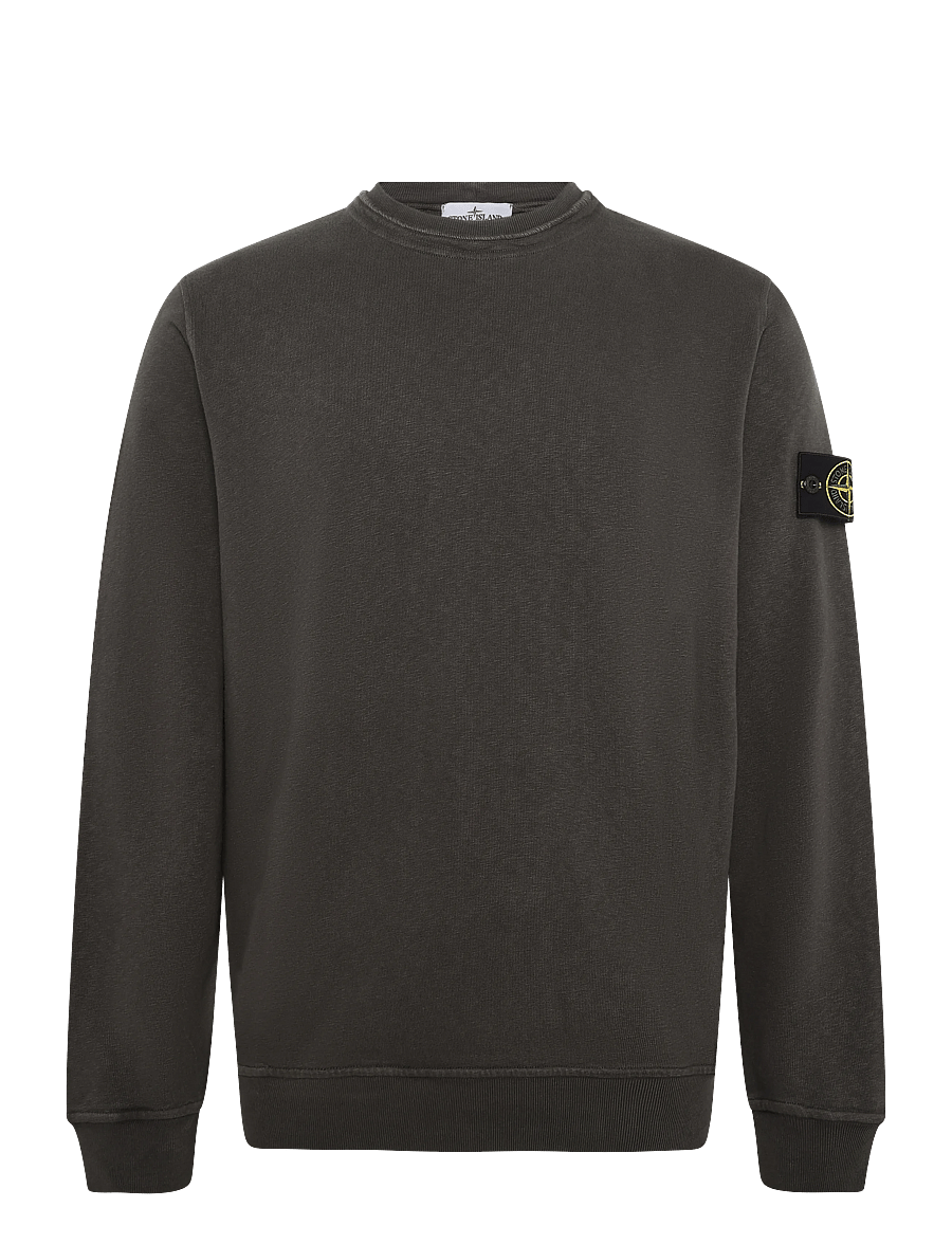 Stone Island - Logo patch crewneck sweatshirt - sweatshirts - dark grey - 0